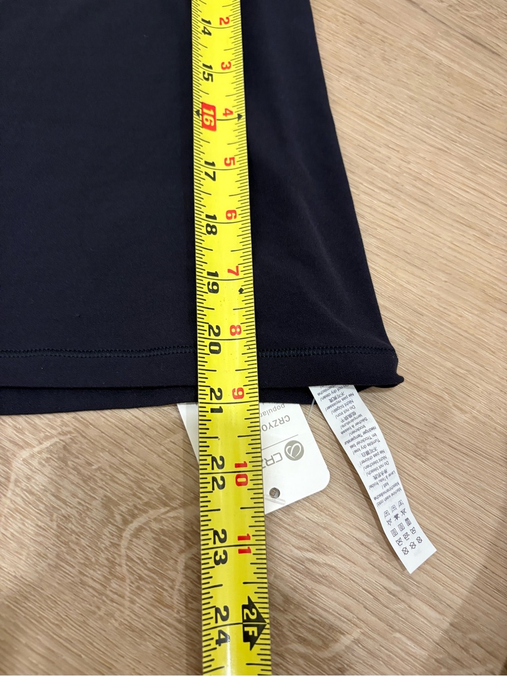 NWT CRZ YOGA Long Sleeve Navy Performance Top - Picture 9 of 9